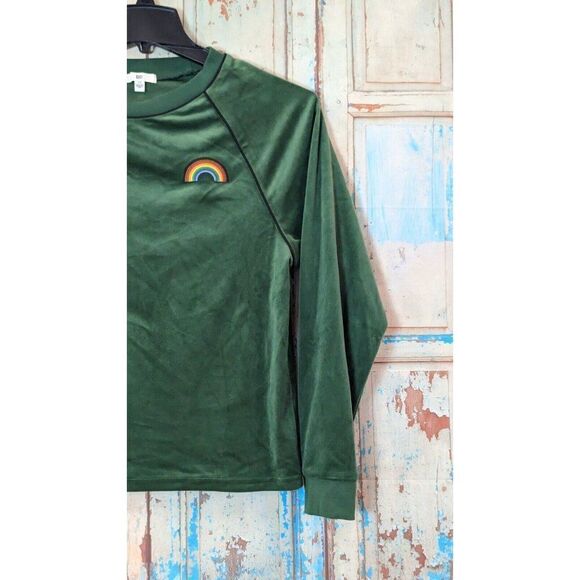 BP Womens Size XS Green Crew Neck Long Sleeve Activewear Pullover Sweatshirt - Picture 4 of 7